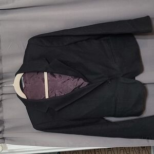 VTG East Bank Ltd. Women's 100% Wool Blazer Black USA Faux Pockets Size 8P EUC